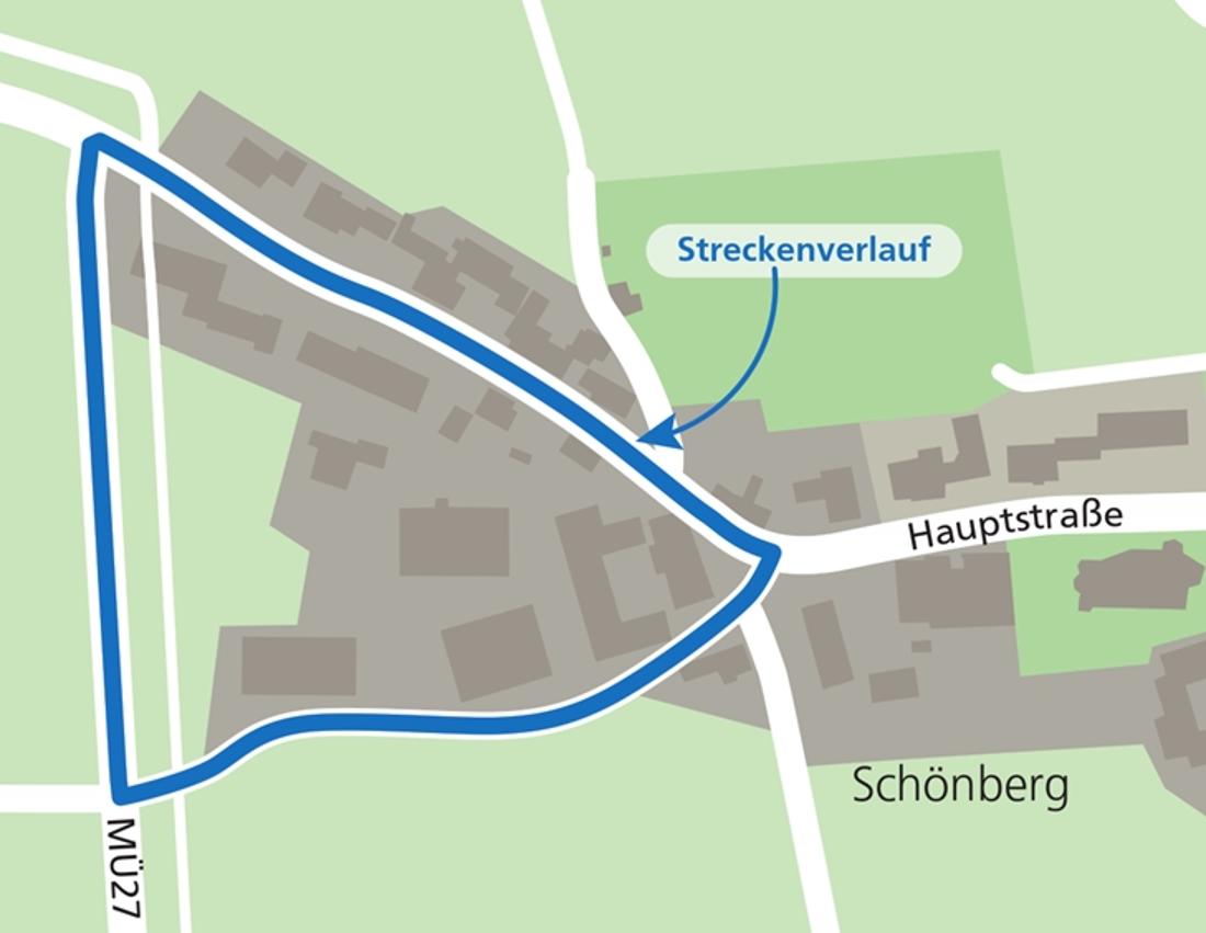 Das Radsport-Dreieck von Schönberg: Die Profis fahren den „Rundkurs“ 100 Mal. Verena Klinger